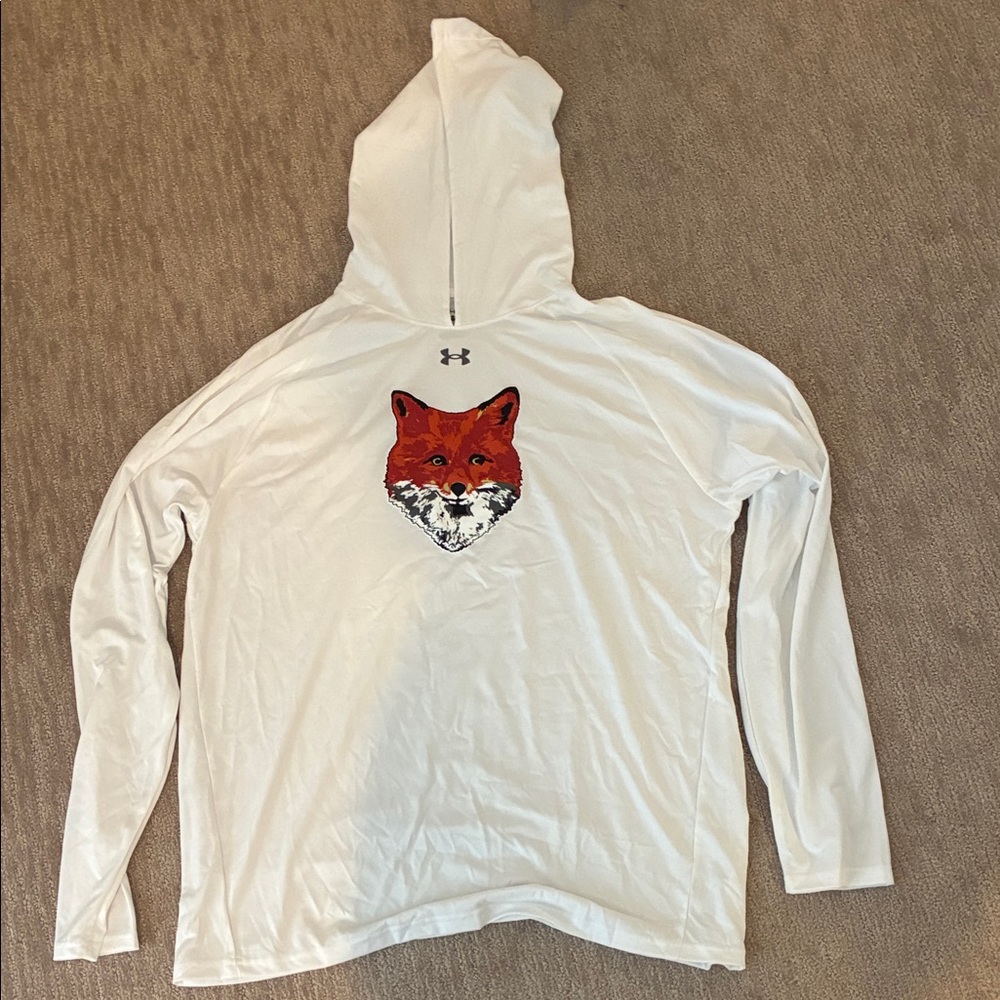 Under Armour White Long Sleeve with Red Fox Graphic